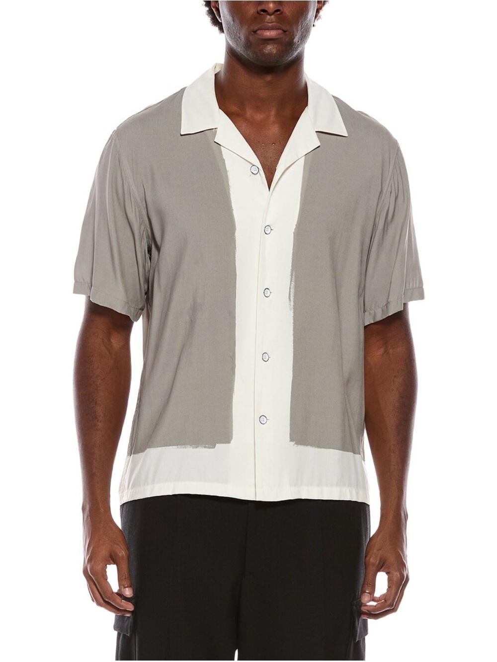 rag & bone Men’s Avery Painterly Print Vacation Shirt Short Sleeve Size M $268